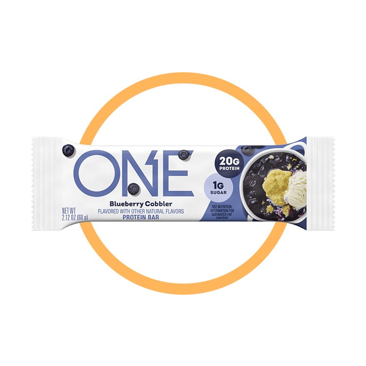 one bars blueberry cobbler flavored protein bar