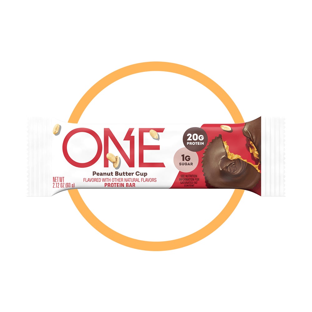 one bars peanut butter cup flavored protein bar