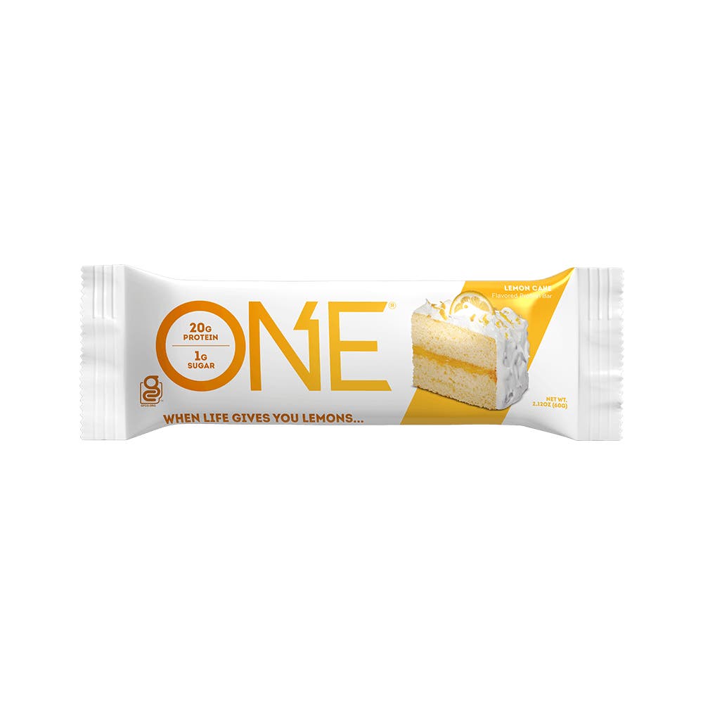 ONE BARS Lemon Cake Flavored Protein Bar, 2.12 oz - Front of Package